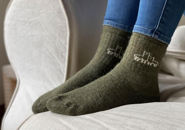 Alpaca Socks Dark Green