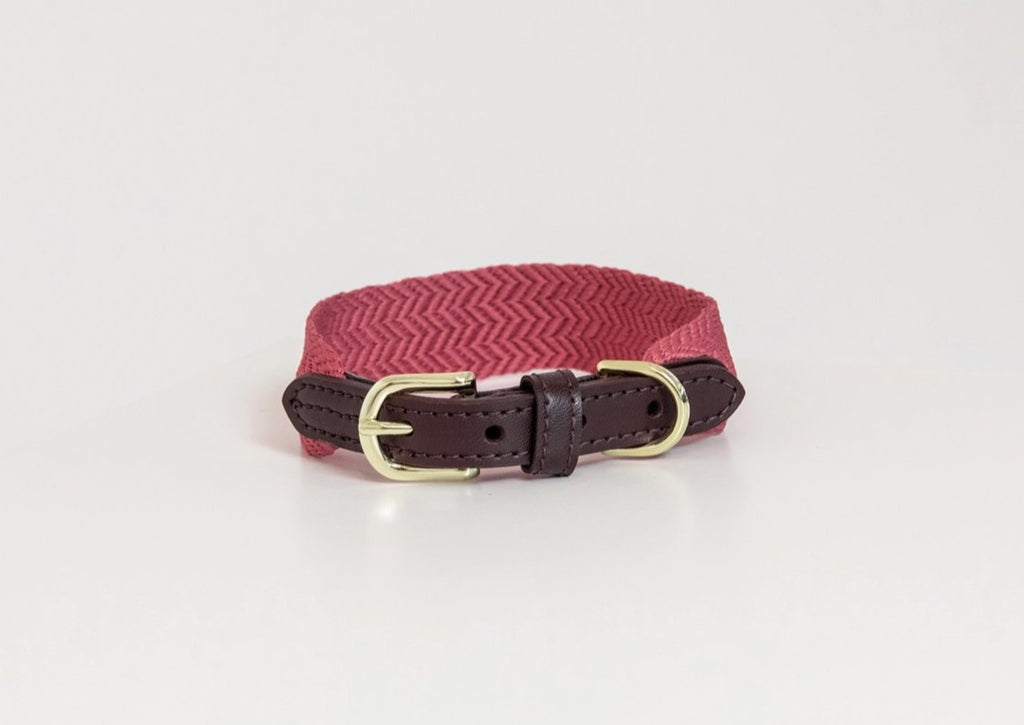 Dog Collar Jacquard Pink