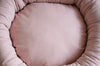 Round Dog Bed Rose Stripes