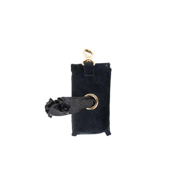 Poop Bag Square Velvet Black