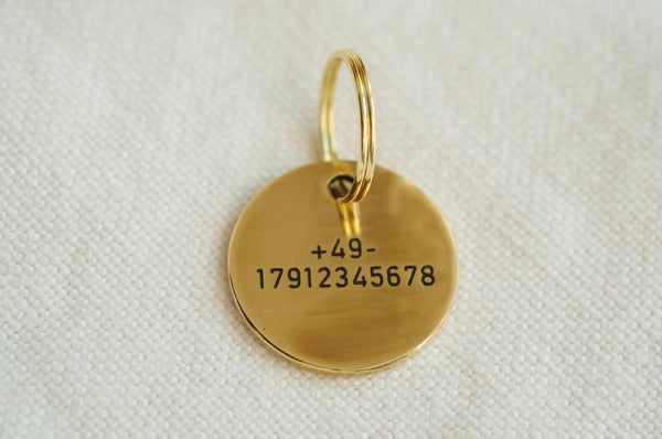 Round Brass Dog Tag - Regular