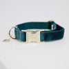 Dog Collar Velvet Emerald