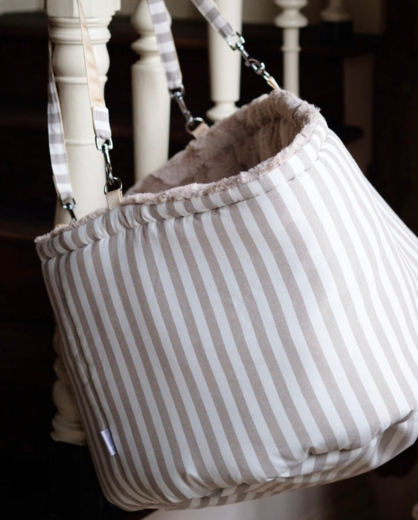 Travel Dog Bed Hamptons Beige