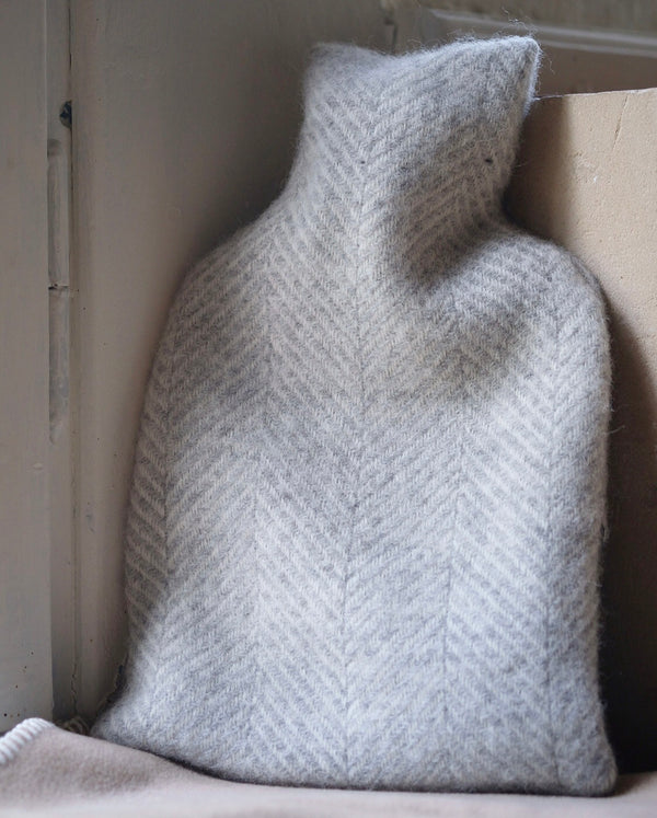 Pure Wool Hot Water Bottle Light Grey