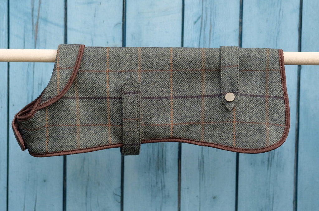 Tweed Dog Coat Brown