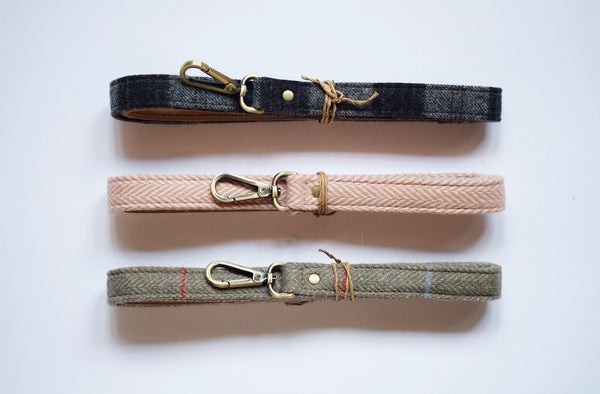 Tweed Dog Leash Rose